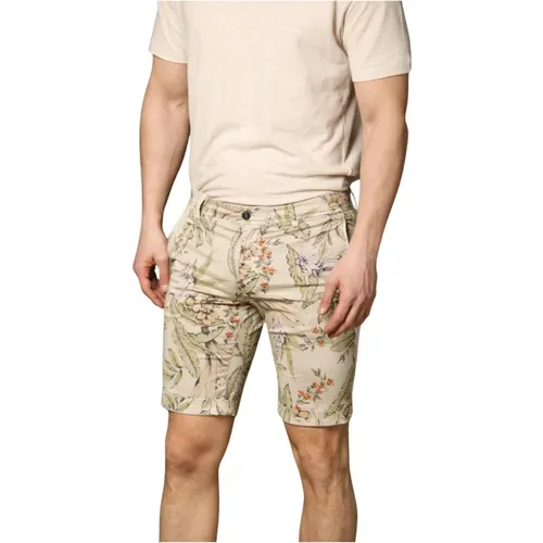 Slim Fit Blumen Bermuda Shorts,Slim Fit Bermuda Shorts mit Blumenmuster - Mason's - Modalova