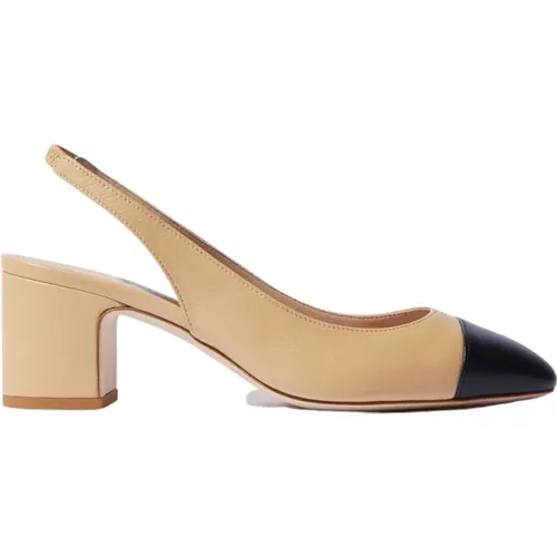 Nude Slingback Pumps , Damen, Größe: 39 1/2 EU - Scarosso - Modalova