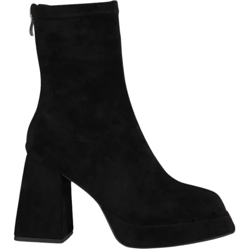 Square Toe Leather Ankle Boots , female, Sizes: 7 UK, 5 UK, 6 UK - Alma en Pena - Modalova