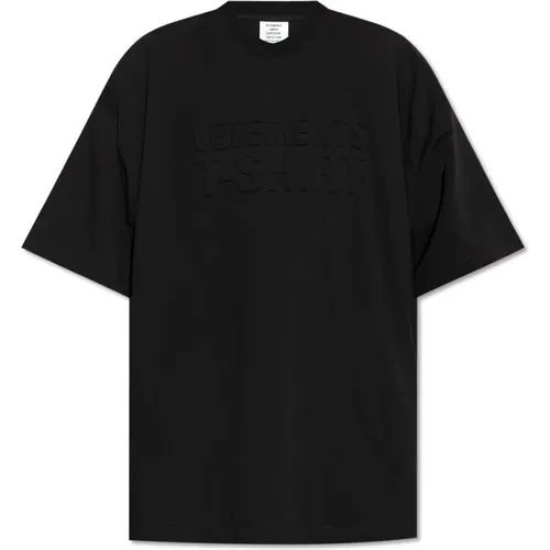 T-Shirt mit Logo , Herren, Größe: S - Vetements - Modalova