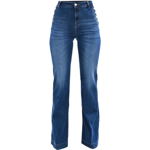 Flared Jeans, Classic Fit , female, Sizes: W24, W30, W28 - Kocca - Modalova