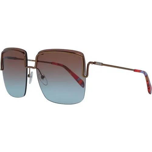 Bronze Square Gradient Sonnenbrille Frauen - EMILIO PUCCI - Modalova