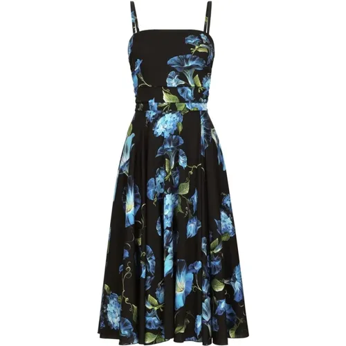 Midi Campanula Dress , female, Sizes: XS - Dolce & Gabbana - Modalova