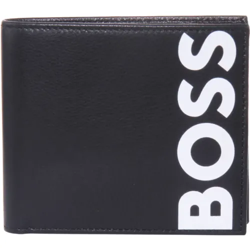 Classic Leather Wallet with Multiple Compartments , male, Sizes: ONE SIZE - Boss - Modalova
