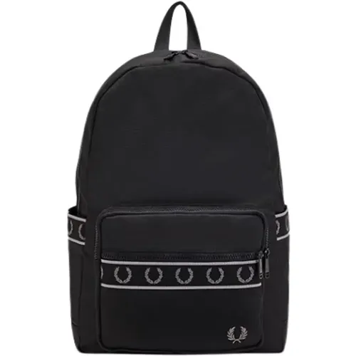 Nylon Backpack with Logo Stripe , unisex, Sizes: ONE SIZE - Fred Perry - Modalova