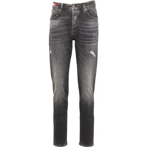 Pocket Jeans mit Used-Details Cavosini , Herren, Größe: W29 - carlo colucci - Modalova