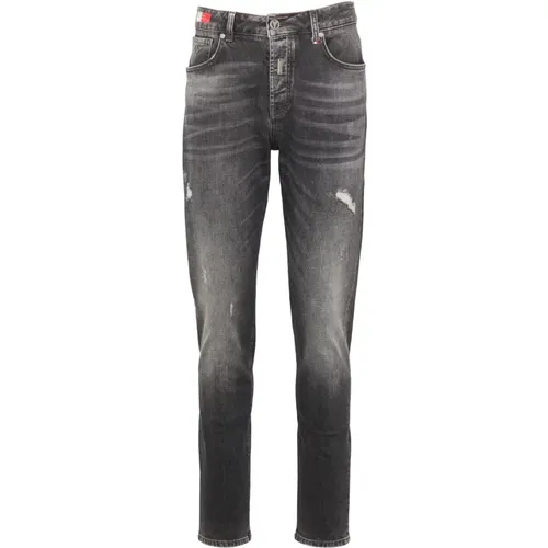 Pocket Jeans mit Used-Details Cavosini , Herren, Größe: W34 - carlo colucci - Modalova