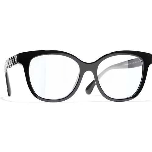 Klassische Schwarze Optische Brille , Damen, Größe: 51 MM - Chanel - Modalova