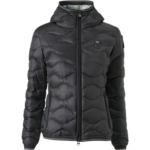 Wave Hooded Coat Camelia , female, Sizes: L, XS, S, M - Blauer - Modalova