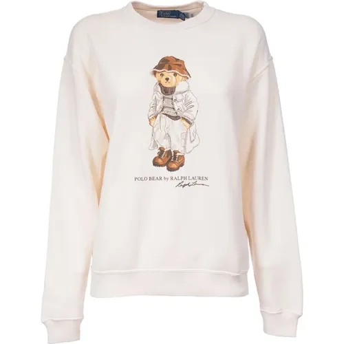 Weiße Baumwoll-Crewneck-Sweatshirt Polo Bear - Polo Ralph Lauren - Modalova