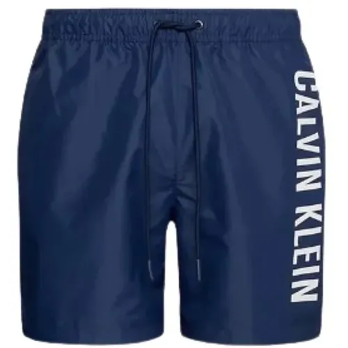 Blaue Badebekleidung mit Kordelzug , Herren, Größe: L - Calvin Klein - Modalova