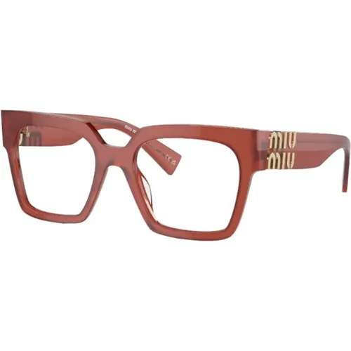 Braun/Havanna Optische Brille,MU 04Uv 11Q1O1 Optical Frame,Braun/Havanna Optische Brille, vielseitig und stilvoll - Miu Miu - Modalova