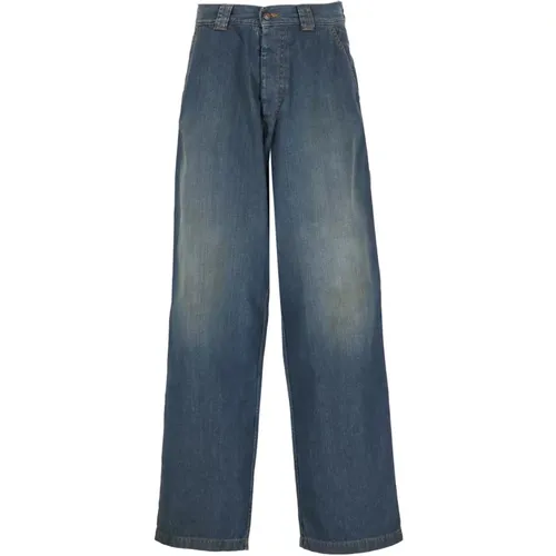 Loose-fit Jeans,Hellblaue Stonewashed Denim Jeans - Maison Margiela - Modalova
