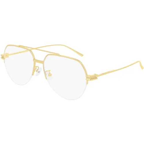 Goldene Pilotenbrille , unisex, Größe: L - Bottega Veneta - Modalova