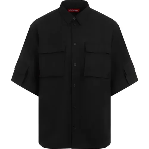 Wool Shirt Tailored Flap Pocket , male, Sizes: S, L - 032c - Modalova