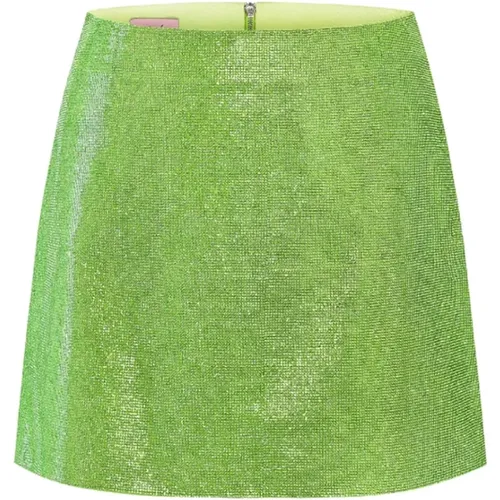 Rhinestone Mini Skirt , female, Sizes: XS, S - Nué - Modalova