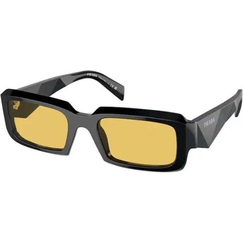 Stylische Sonnenbrille mit gelben Gläsern , Herren, Größe: 54 MM - Prada - Modalova