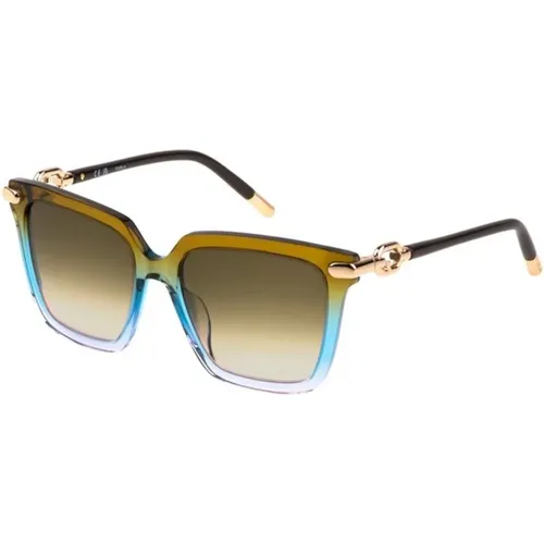 Grüne Gradient Azure Sonnenbrille , Damen, Größe: 53 MM - Furla - Modalova