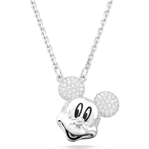 Disney Mickey Mouse Anhänger, Weiß, Rhodiniert - Swarovski - Modalova