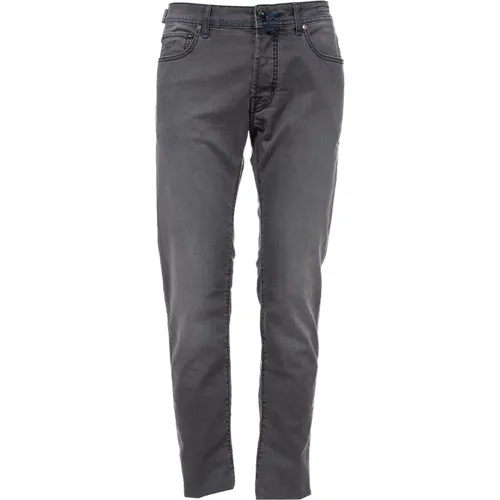 Jeans, Men, , Straight Jeans, Model 5 Belturabottone , male, Sizes: W31 - Jacob Cohën - Modalova