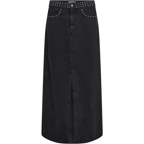 Stone Washed Denim Skirt , female, Sizes: M - Co'Couture - Modalova