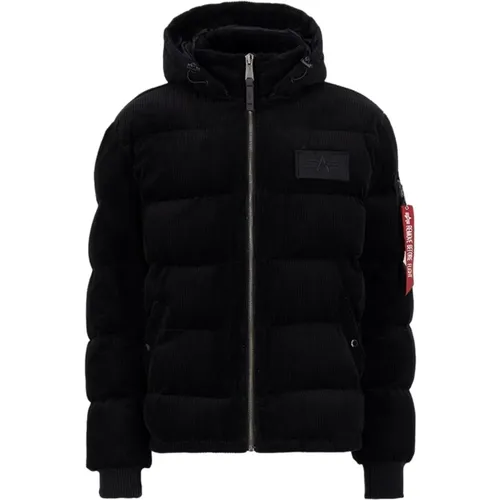 Herren Puffer Cord Jacke - alpha industries - Modalova