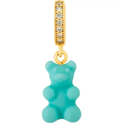 Nostalgia Bear Pendant Turquoise Gold , female, Sizes: ONE SIZE - Crystal Haze - Modalova