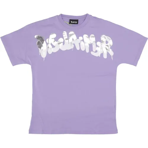 Logo Tee Lilac Streetwear T-Shirt , Damen, Größe: S - Disclaimer - Modalova
