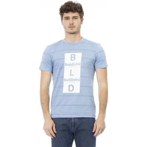 Kurzarm Rundhals T-Shirt , Herren, Größe: L - Baldinini - Modalova