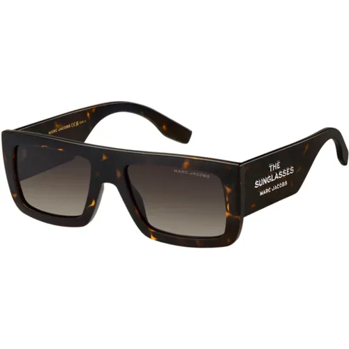 Dark Havana Sunglasses with Shaded , unisex, Sizes: 53 MM - Marc Jacobs - Modalova