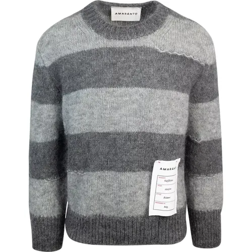 Amaránto, Regular Fit Crew Neck Sweaters , Herren, Größe: S - AMARÁNTO - Modalova