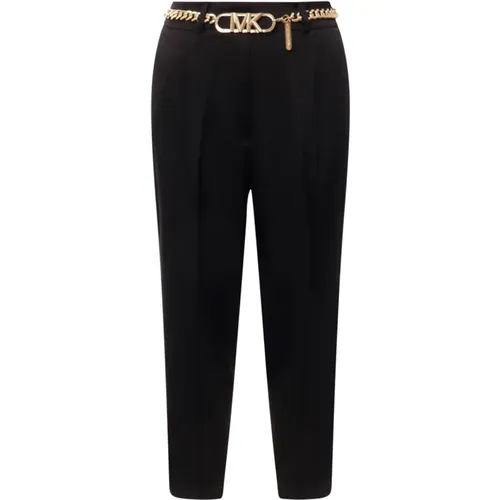 Trousers with Zip and Hook , female, Sizes: S, 2XS, XS - Michael Kors - Modalova
