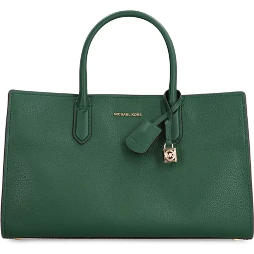 Körnige Ledertasche mit Metallvorhängeschloss , Damen, Größe: ONE Size - Michael Kors - Modalova