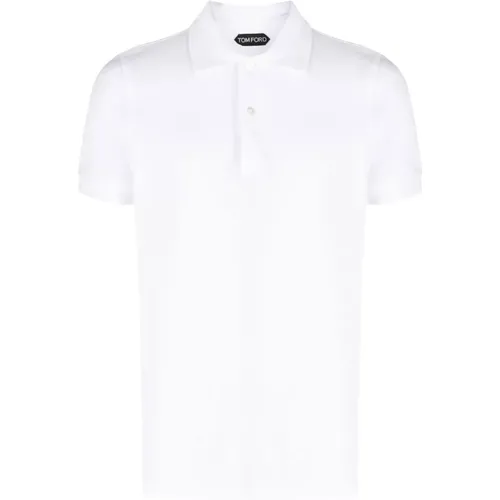 Weißes Polo-Shirt von , Herren, Größe: L - Tom Ford - Modalova