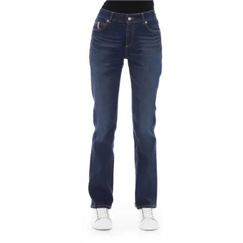 Regular Jeans with Logo Button , female, Sizes: W28, W29, W32, W30, W31 - Baldinini - Modalova