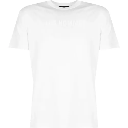 Elegantes Rundhals T-Shirt , Herren, Größe: 2XL - Les Hommes - Modalova