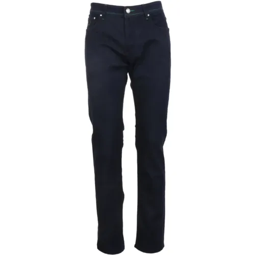 Slim Fit Jeans with Silk Shirt , male, Sizes: W40 - Jacob Cohën - Modalova