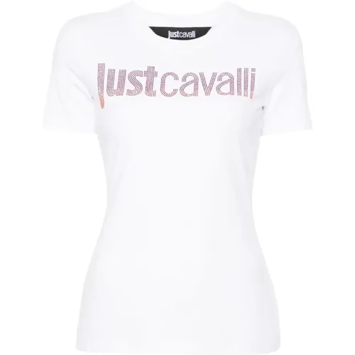 Logo T-shirt , female, Sizes: L, XS, M, S - Just Cavalli - Modalova