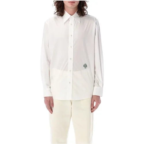 Monogrammed Poplin Shirt , male, Sizes: L, XL, M - Bode - Modalova