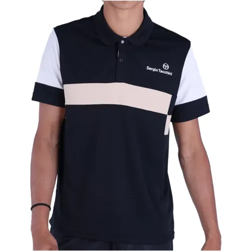 Slimfit Libera Polo - Schwarz , Herren, Größe: L - Sergio Tacchini - Modalova