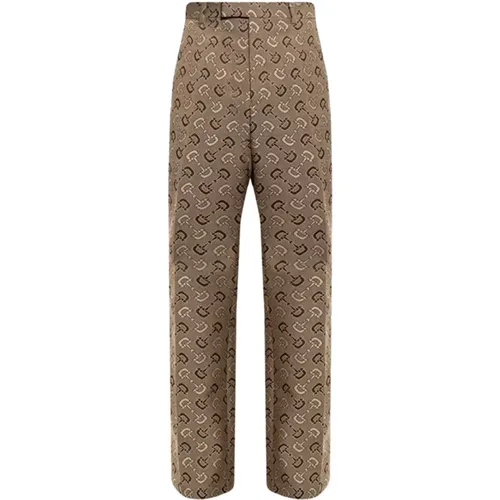 Maxi Horsebit Cotton Trousers , male, Sizes: M, L - Gucci - Modalova