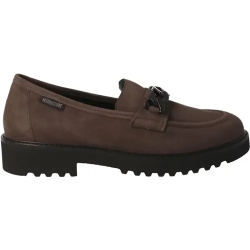 Brauner Salka Damenloafer Samteffekt , Damen, Größe: 39 1/2 EU - mephisto - Modalova