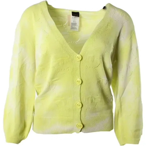 Yellow Vest with Viscose and Acrylic , female, Sizes: M - pinko - Modalova