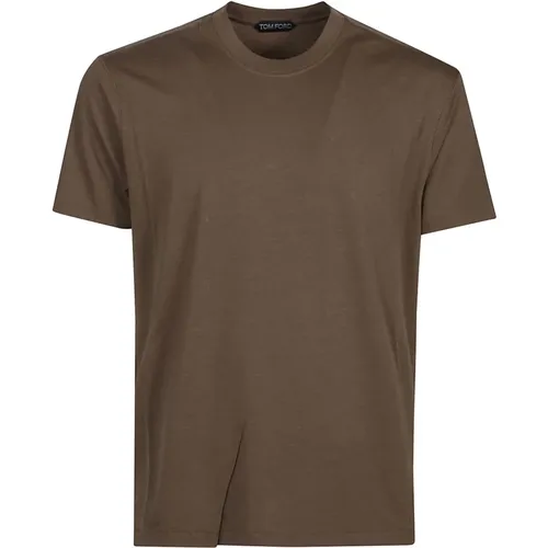 Lässiges Baumwoll T-Shirt , Herren, Größe: M - Tom Ford - Modalova