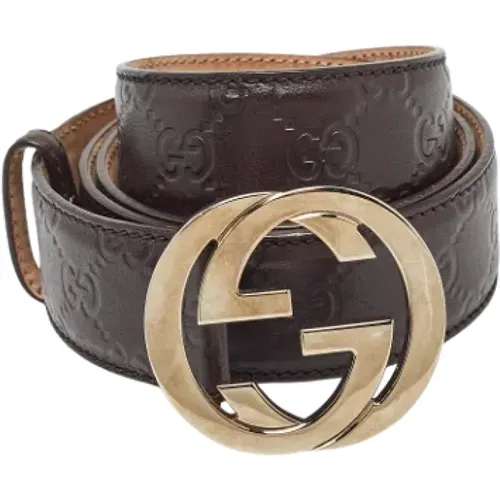 Pre-owned Leather belts , male, Sizes: ONE SIZE - Gucci Vintage - Modalova