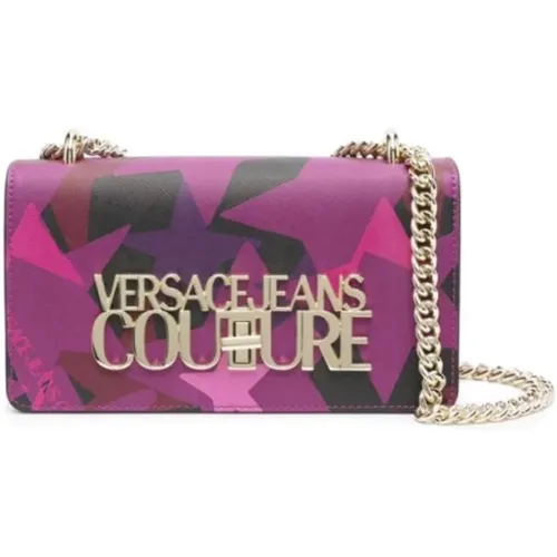 Fuchsia All Over Print Crossbody Tasche - Versace Jeans Couture - Modalova
