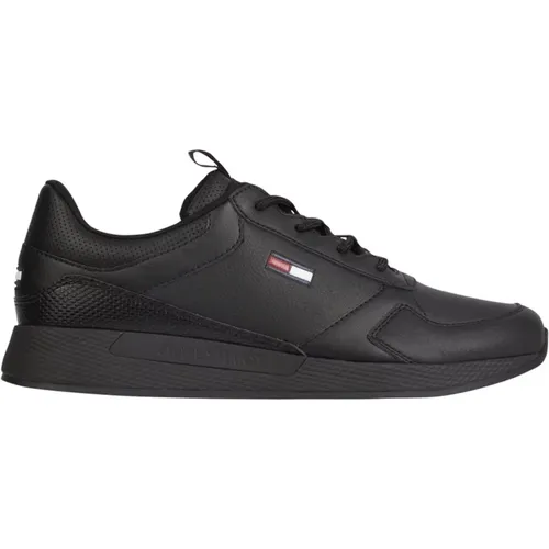 Leather Sneakers for Men , male, Sizes: 9 UK, 10 UK, 11 UK, 12 UK, 8 UK, 7 UK - Tommy Jeans - Modalova