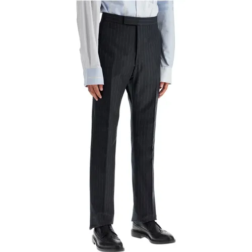 Pinstripe Wool Trousers , male, Sizes: S - Thom Browne - Modalova