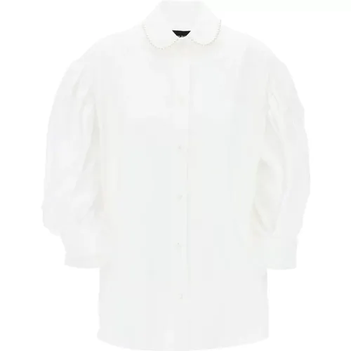 Bluse mit Puffärmeln und Verzierung , Damen, Größe: 2XS - Simone Rocha - Modalova