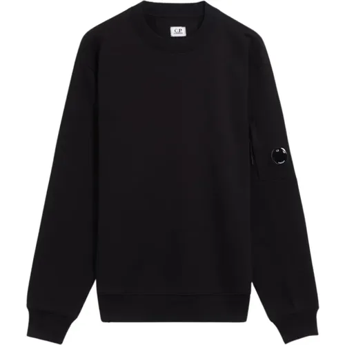 Schwarzer Crewneck Sweatshirt für Männer , Herren, Größe: 2XL - C.P. Company - Modalova